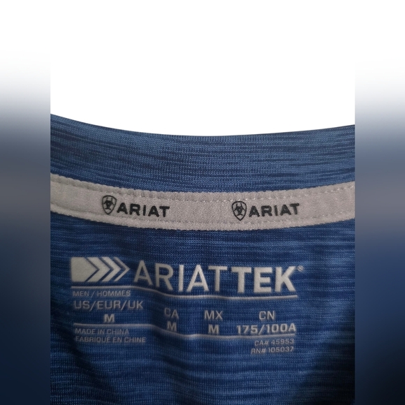 Ariat Proud Shield Charger Tee – Monaco Blue – Size Medium - Picture 4 of 7